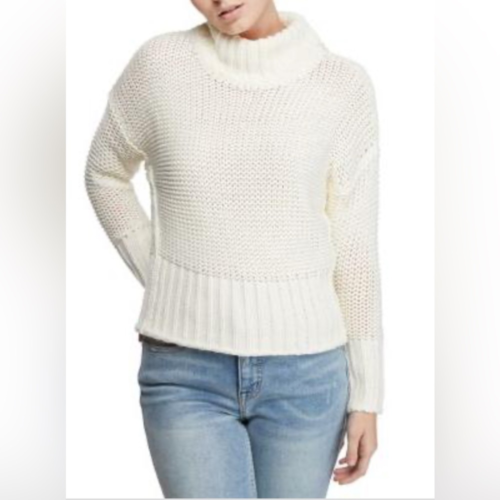Wonderly Juniors Egret Long Sleeve Chunky Rib Stitch Sweater Small New With Tags